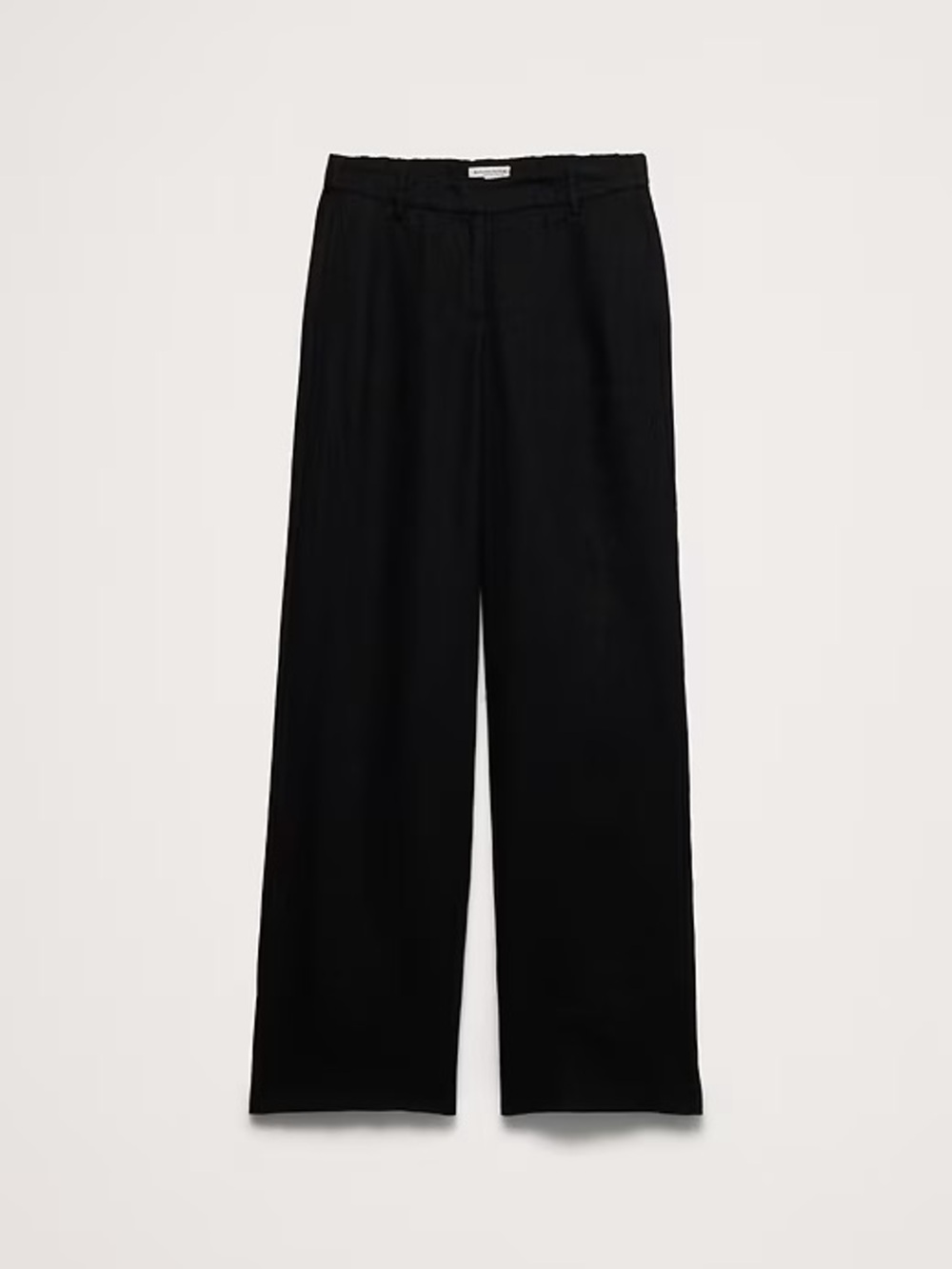NWT Banana Republic The Everyday Wide Leg Linen pants black large